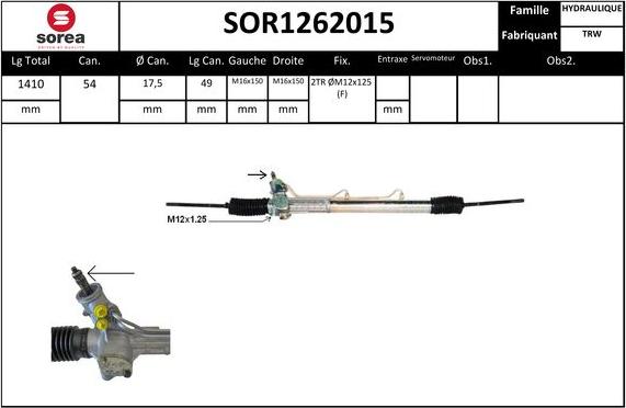 STARTCAR SOR1262015 - Crémaillière de direction cwaw.fr