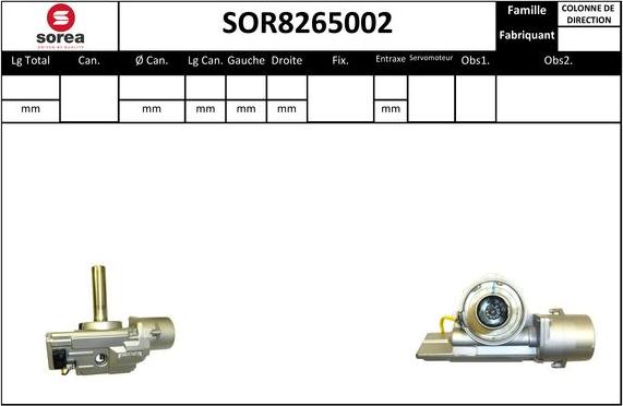 STARTCAR SOR8265002 - Colonne de direction cwaw.fr