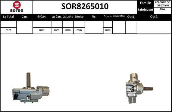 STARTCAR SOR8265010 - Colonne de direction cwaw.fr