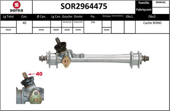 STARTCAR SOR2964475 - Crémaillière de direction cwaw.fr