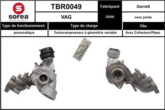 STARTCAR TBR0049 - Turbocompresseur, suralimentation cwaw.fr