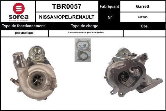 STARTCAR TBR0057 - Turbocompresseur, suralimentation cwaw.fr