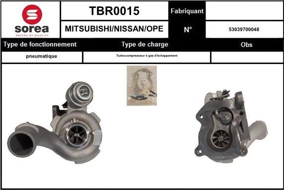 STARTCAR TBR0015 - Turbocompresseur, suralimentation cwaw.fr