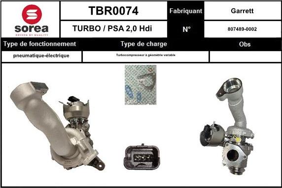 STARTCAR TBR0074 - Turbocompresseur, suralimentation cwaw.fr