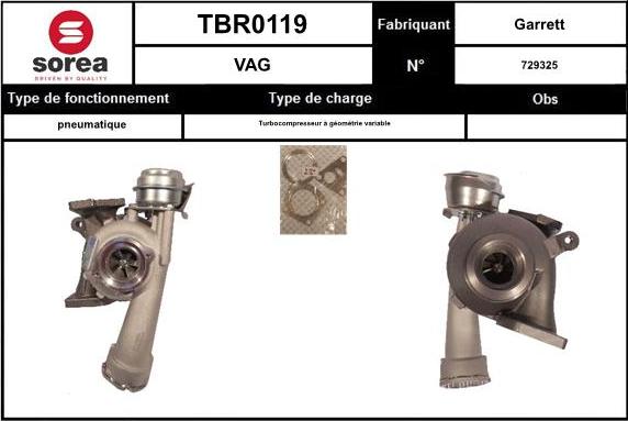 STARTCAR TBR0119 - Turbocompresseur, suralimentation cwaw.fr