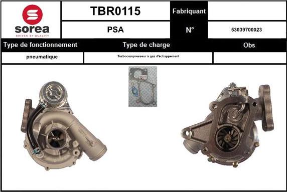 STARTCAR TBR0115 - Turbocompresseur, suralimentation cwaw.fr