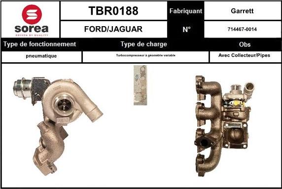 STARTCAR TBR0188 - Turbocompresseur, suralimentation cwaw.fr