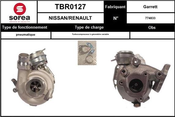 STARTCAR TBR0127 - Turbocompresseur, suralimentation cwaw.fr