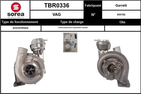 STARTCAR TBR0336 - Turbocompresseur, suralimentation cwaw.fr