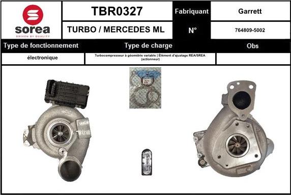 STARTCAR TBR0327 - Turbocompresseur, suralimentation cwaw.fr