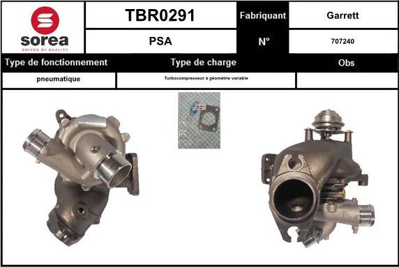 STARTCAR TBR0291 - Turbocompresseur, suralimentation cwaw.fr