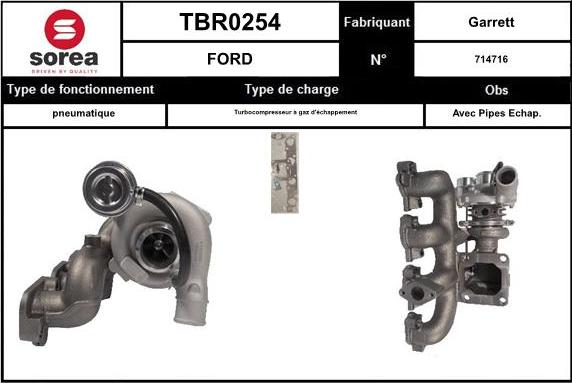 STARTCAR TBR0254 - Turbocompresseur, suralimentation cwaw.fr