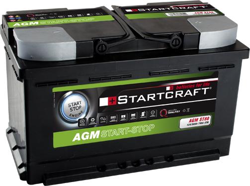 STARTCRAFT AGM ST80 - Batterie de démarrage cwaw.fr