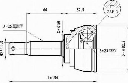 Statim C.454 - Jeu de joints, arbre de transmission cwaw.fr