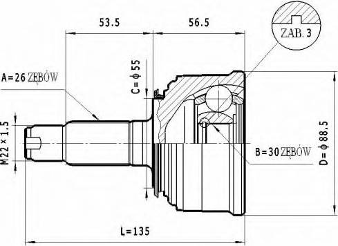 Statim C.451 - Jeu de joints, arbre de transmission cwaw.fr