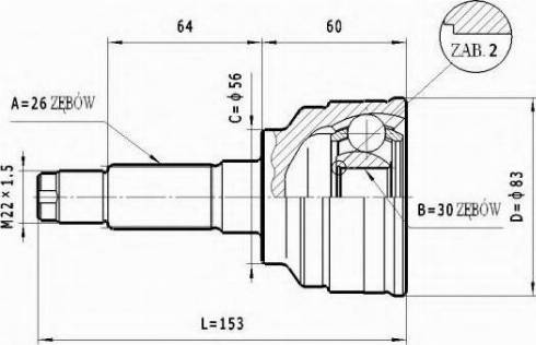 Statim C.464 - Jeu de joints, arbre de transmission cwaw.fr