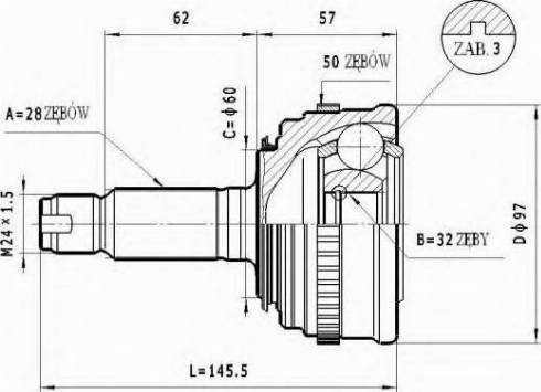 Statim C.424 - Jeu de joints, arbre de transmission cwaw.fr