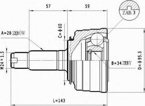 Statim C.422 - Jeu de joints, arbre de transmission cwaw.fr