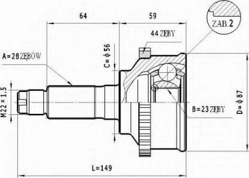 Statim C.479 - Jeu de joints, arbre de transmission cwaw.fr