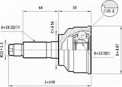 Statim C.474 - Jeu de joints, arbre de transmission cwaw.fr