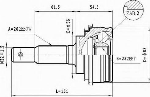 Statim C.594 - Jeu de joints, arbre de transmission cwaw.fr