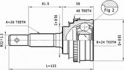 Statim C.567 - Jeu de joints, arbre de transmission cwaw.fr