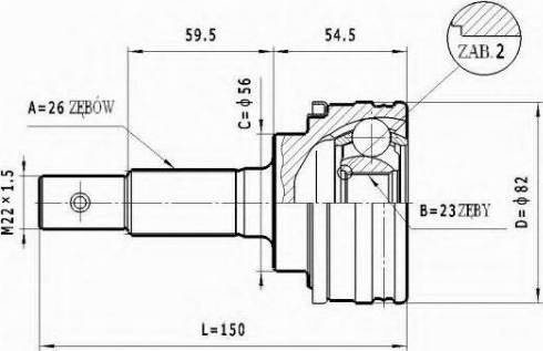 Statim C.584 - Jeu de joints, arbre de transmission cwaw.fr