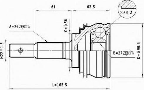 Statim C.581 - Jeu de joints, arbre de transmission cwaw.fr