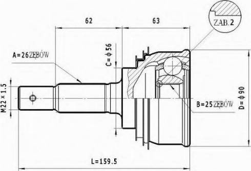 Statim C.579 - Jeu de joints, arbre de transmission cwaw.fr