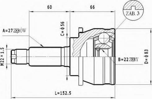 Statim C.603 - Jeu de joints, arbre de transmission cwaw.fr