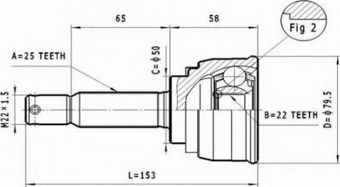 Statim C.622 - Jeu de joints, arbre de transmission cwaw.fr