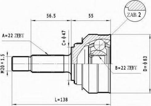 Statim C.004 - Jeu de joints, arbre de transmission cwaw.fr