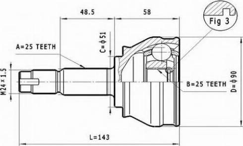 Statim C.147 - Jeu de joints, arbre de transmission cwaw.fr