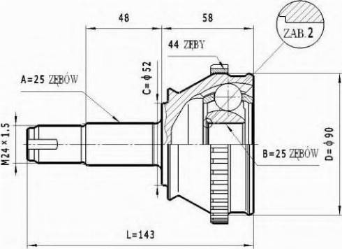 Statim C.158 - Jeu de joints, arbre de transmission cwaw.fr