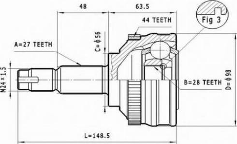 Statim C.157 - Jeu de joints, arbre de transmission cwaw.fr