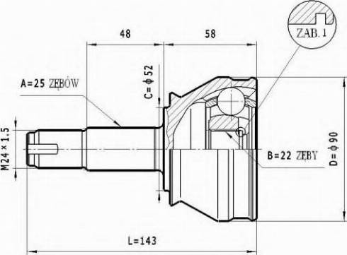 Statim C.165 - Jeu de joints, arbre de transmission cwaw.fr