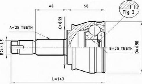 Statim C.168 - Jeu de joints, arbre de transmission cwaw.fr