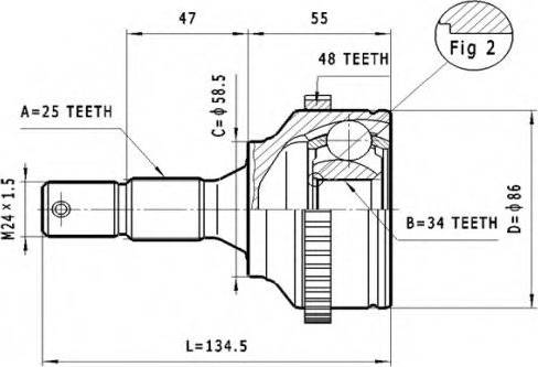 Statim C.104 - Jeu de joints, arbre de transmission cwaw.fr