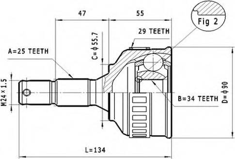 Statim C.115 - Jeu de joints, arbre de transmission cwaw.fr