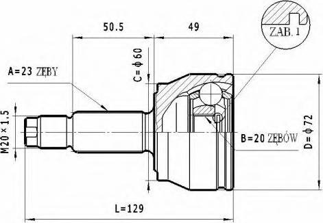 Statim C.186 - Jeu de joints, arbre de transmission cwaw.fr