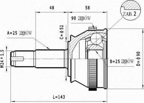 Statim C.135 - Jeu de joints, arbre de transmission cwaw.fr