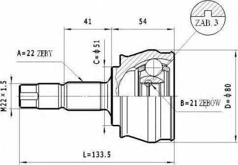 Statim C.136 - Jeu de joints, arbre de transmission cwaw.fr