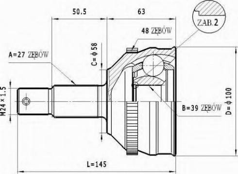 Statim C.130 - Jeu de joints, arbre de transmission cwaw.fr