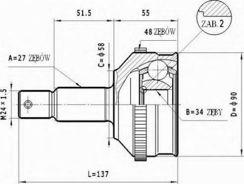 Statim C.132 - Jeu de joints, arbre de transmission cwaw.fr