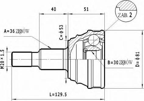 Statim C.349 - Jeu de joints, arbre de transmission cwaw.fr