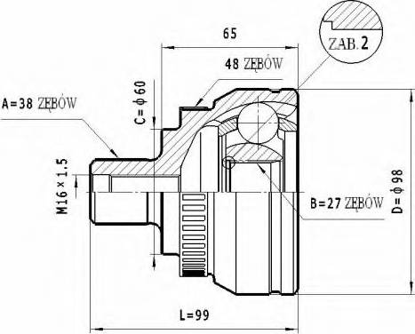 Statim C.312 - Jeu de joints, arbre de transmission cwaw.fr