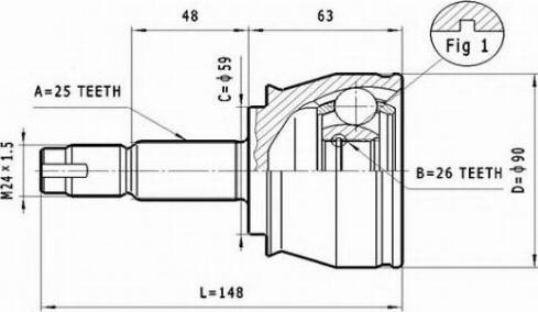 Statim C.328 - Jeu de joints, arbre de transmission cwaw.fr