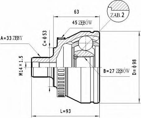 Statim C.322 - Jeu de joints, arbre de transmission cwaw.fr