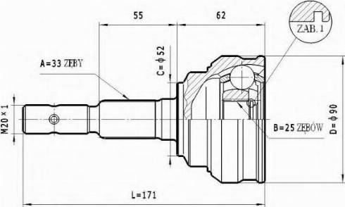 Statim C.252 - Jeu de joints, arbre de transmission cwaw.fr