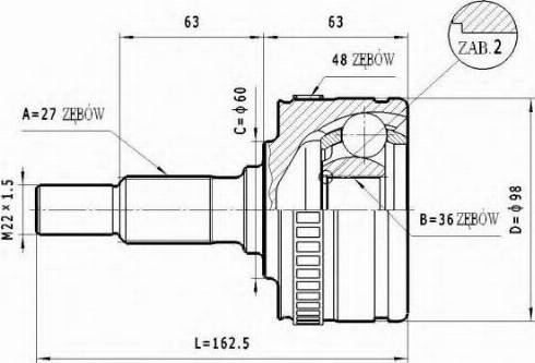 Statim C.214 - Jeu de joints, arbre de transmission cwaw.fr